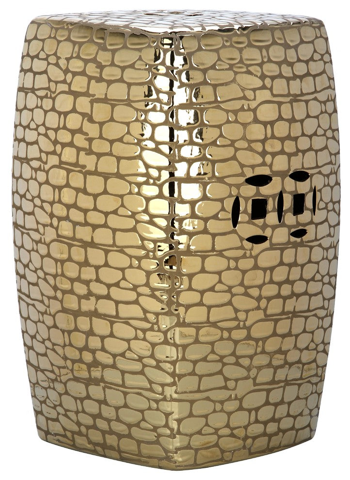 Safavieh Jasmine Garden Stool, Plated Gold