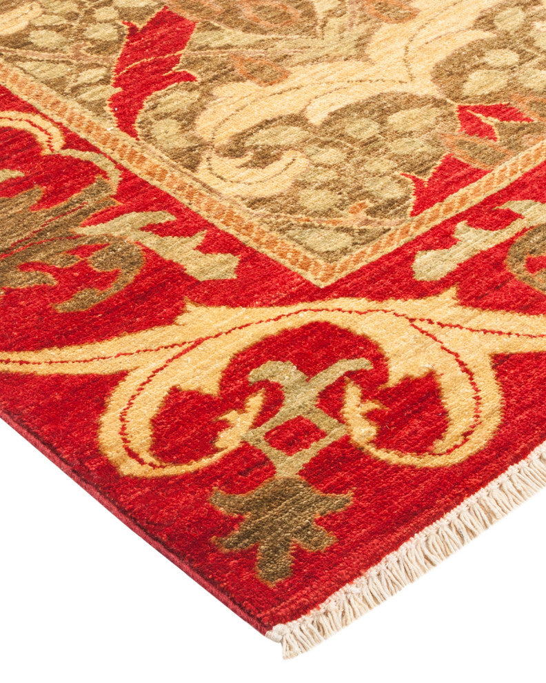 Arts and Crafts, One-of-a-Kind Hand-Knotted Area Rug Red, 5'10"x8'8"