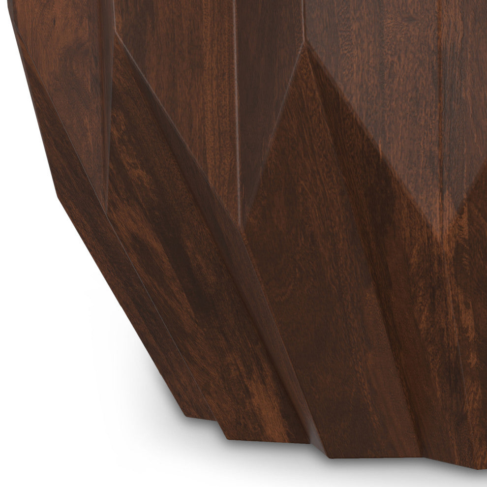 Turnbull Solid Mango Wood Coffee Table, Walnut