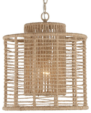 Jayna One Light Pendant in Burnished Silver