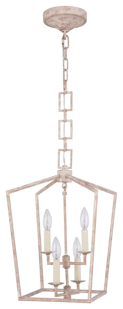 Elegant Lighting Denmark Collection Pendant, Ivory Wash