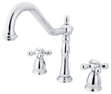 Kingston Brass Widespread Kitchen Faucet, Polished Chrome