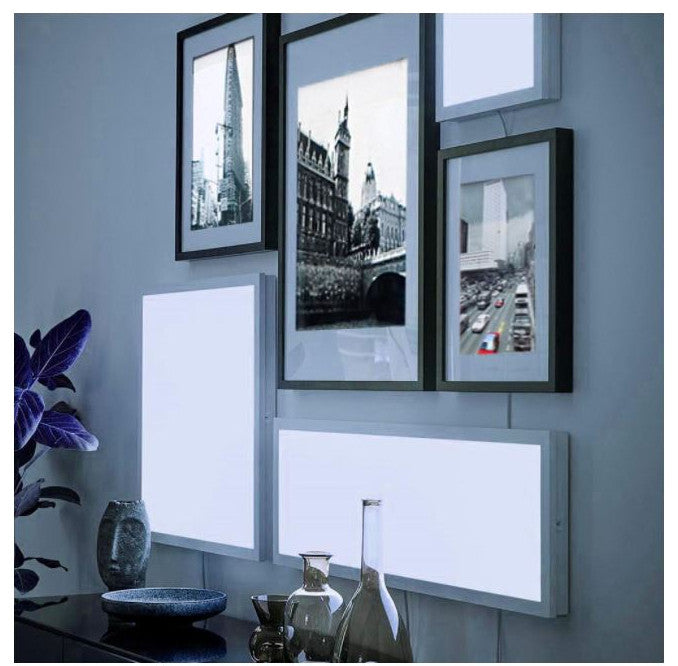 Integrated LED Dimmable Drop Flat Panel White Troffer With Frames, 2-Pack, 2x4