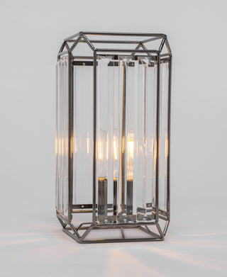 Genesis Accent Table Lamp Shown, Black Chrome Finish With 3 Watt LED Bulb