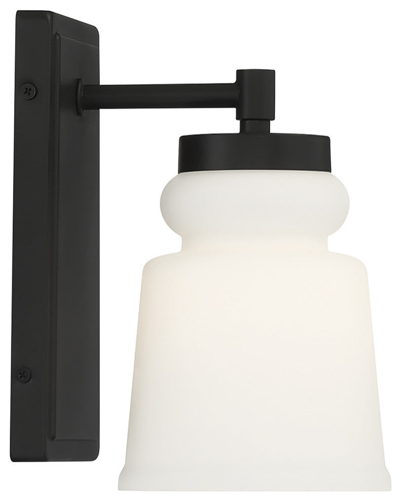 1-Light Wall Sconce, Matte Black
