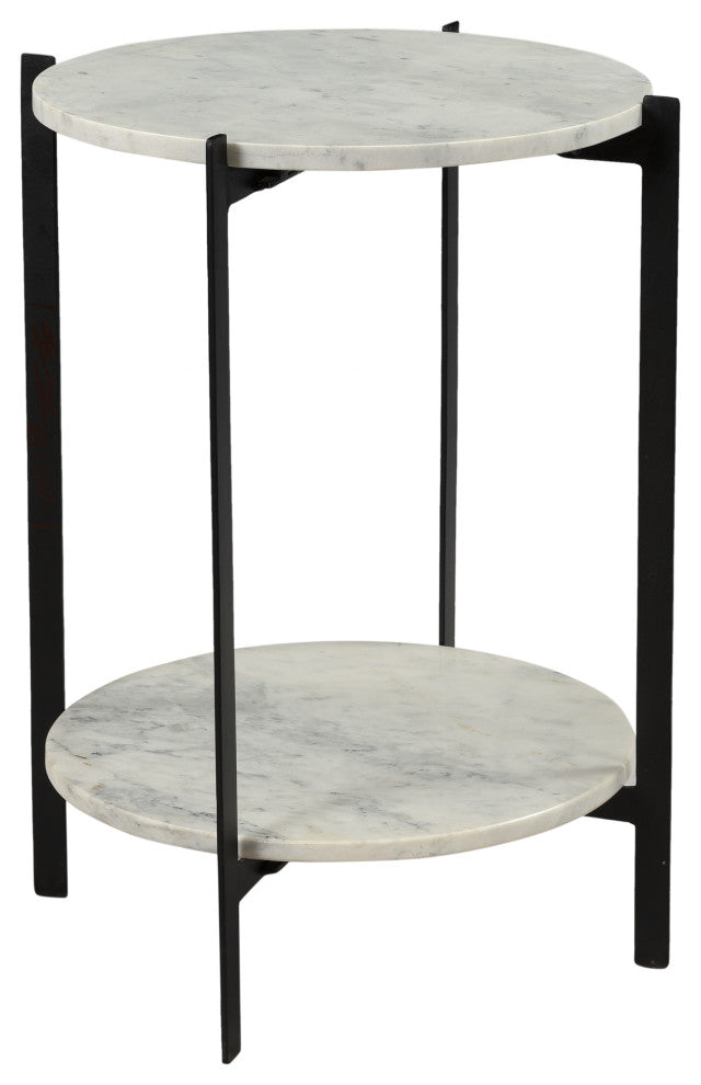 Contemporary Melanie Accent Table - White