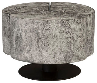 Clover Coffee Table, Chamcha Wood, Gray Stone