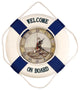 Welcome On Board Life Ring Clock