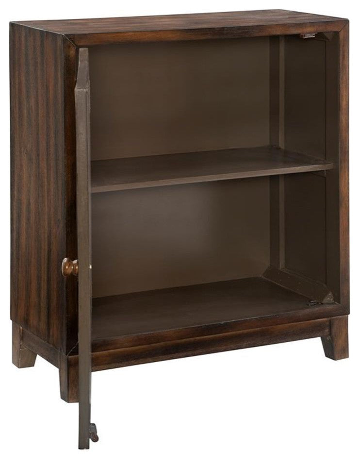 Linon Grace Wood Accent Cabinet in Dark Brown