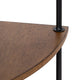 Walters Corner Shelf, Rustic Brown/Black, 17"x12"x35"