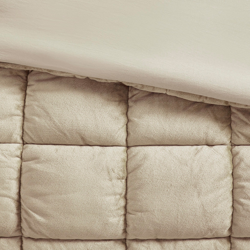 Intelligent Design Velvet Dream Puff 3 Piece Comforter Set