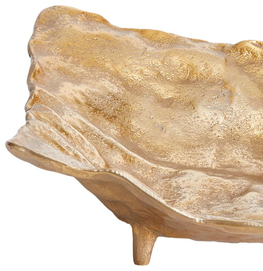 Modern Gold Metal Square Crinkled Decorative Bowl Tray Linen Texture Elegant