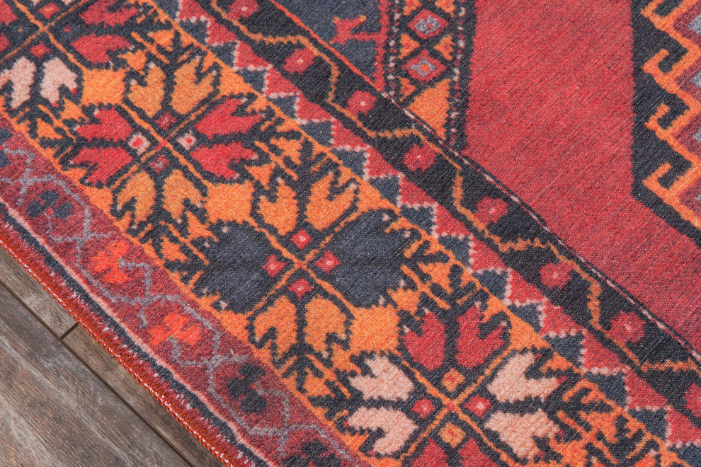 Momeni Afshar Polyester Machine Made Red Area Rug 8'5"x12'