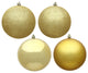 Vickerman N590808 3" Gold 4-Finish Ball Ornament Assortment, 16 per Box