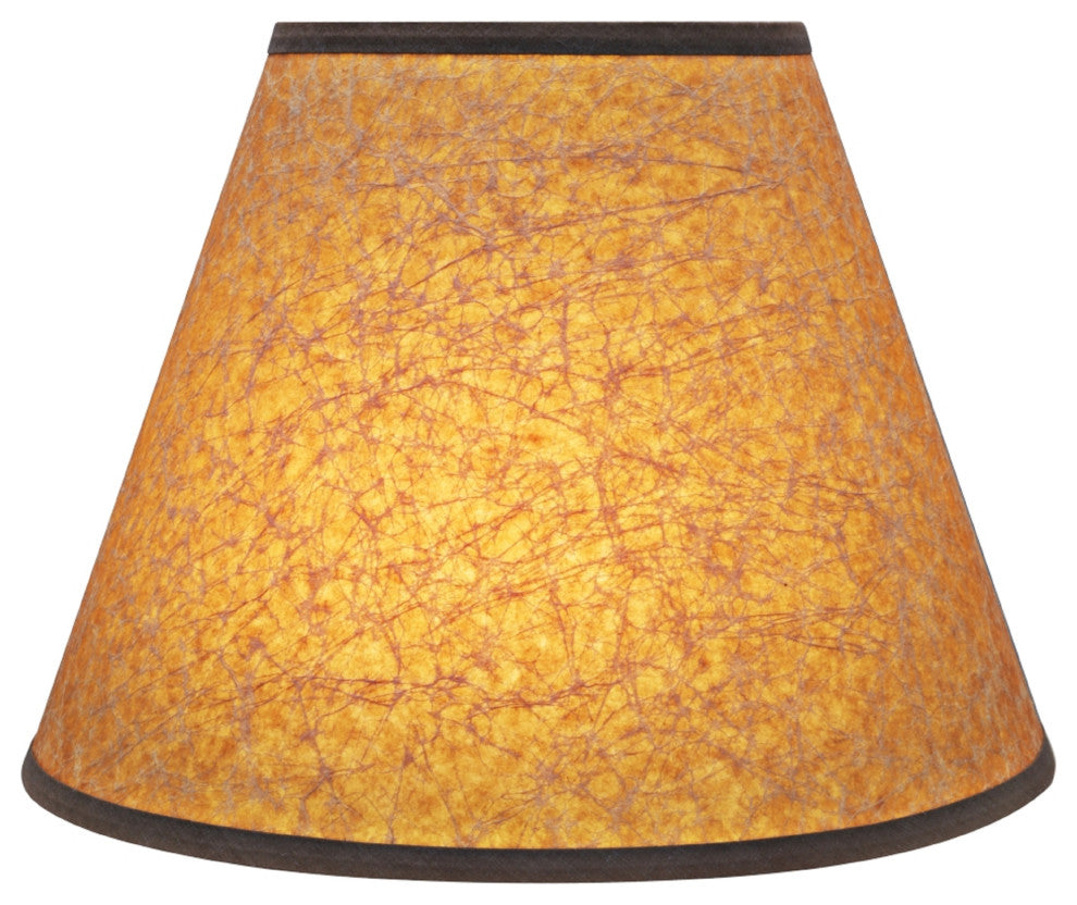 32622 Hardback Empire Shaped Spider Lamp Shade, Dark Brown, 12" wide, 6"x12"x9"