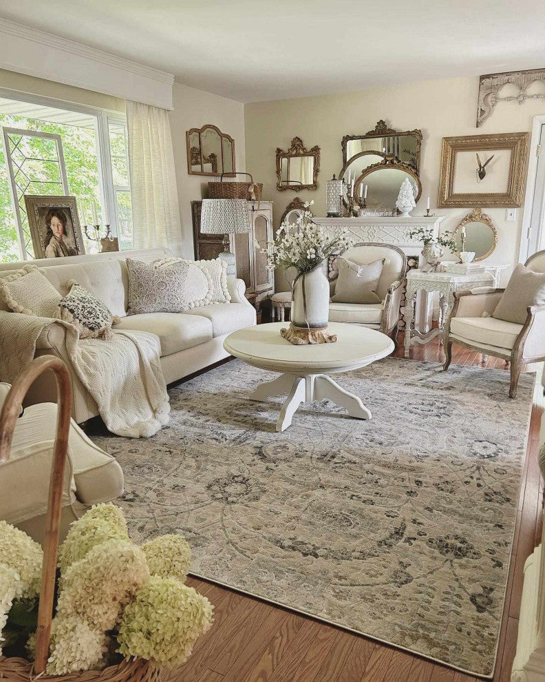Hauteloom Georgiana Beige Area Rug, 2'x2'11" Rectangle