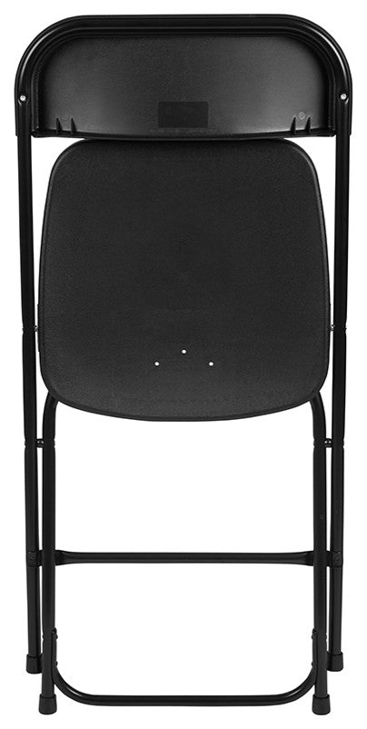 Hercules Series Plastic Folding Chair - 2 Pack 650LB Weight Capacity, Black