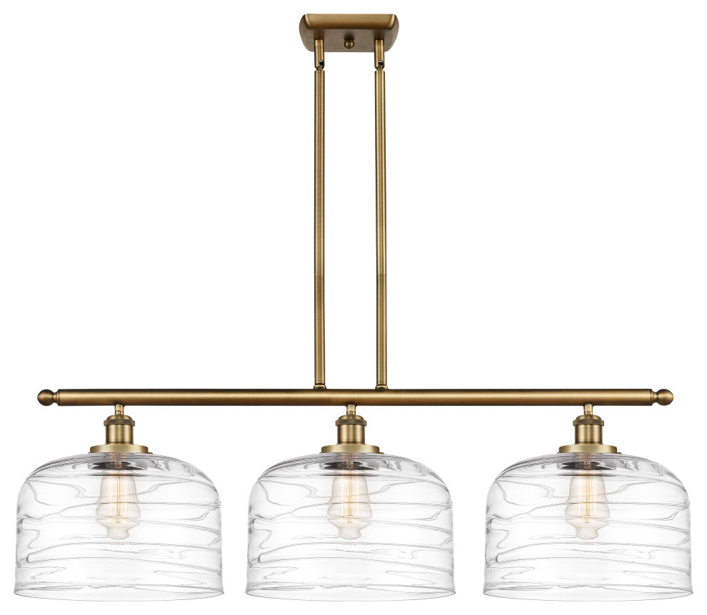 Innovations 916-3I-BB-G713-L 3-Light Island Light, Brushed Brass