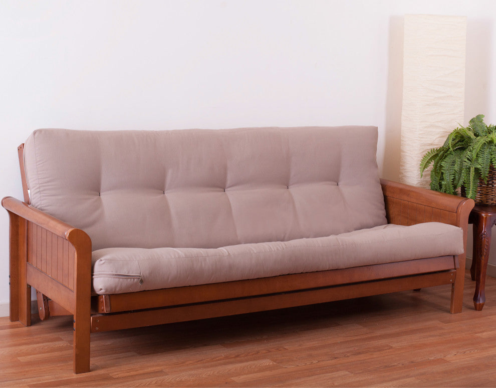 Blazing Needles Renewal 5" Twill Full Futon Mattress, Toffee