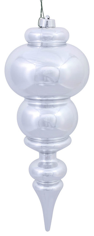 14" Silver Shiny Finial Uv Drilled