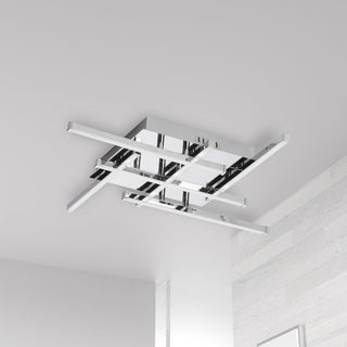 6 Light LED Flush Mount, Polished Chrome