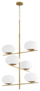 Cyan Pod 6-Light Chandelier 11272, Aged Brass