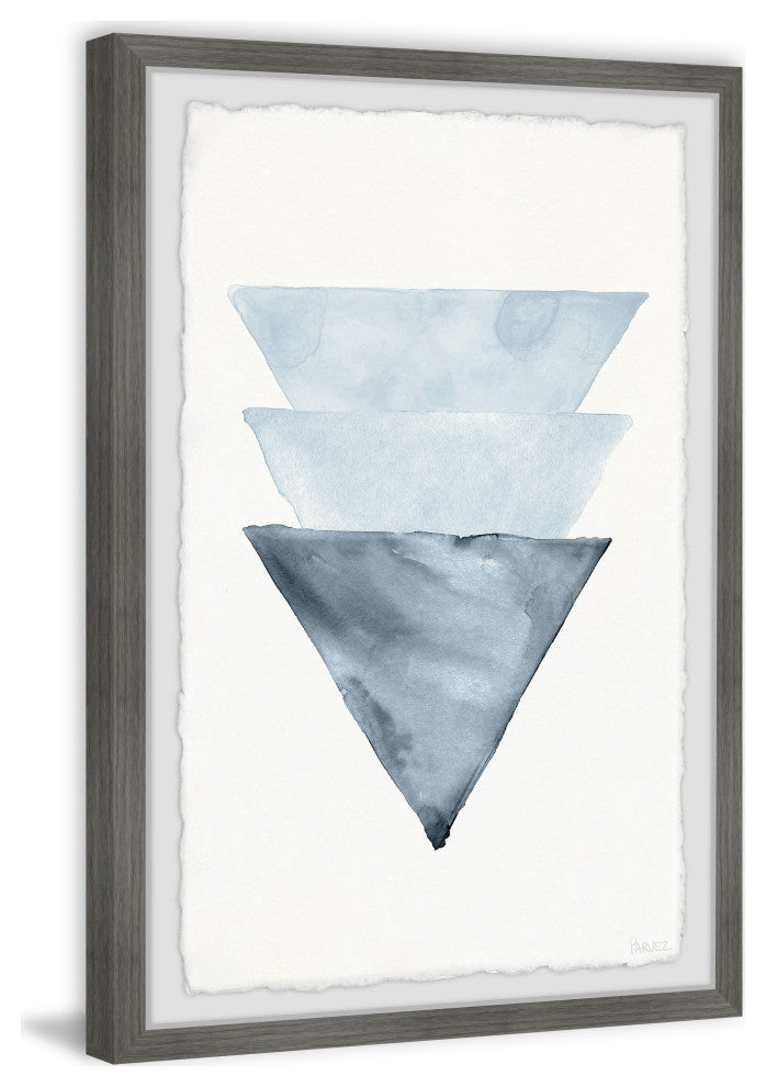 "Triangles Overlap" Framed Painting Print, 24"x36"