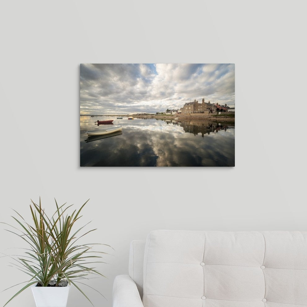 "reflection on the sea" Wrapped Canvas Art Print, 24"x16"x1.5"