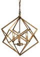 Vista Geometric Antique Gold FinishCandle Style Chandelier