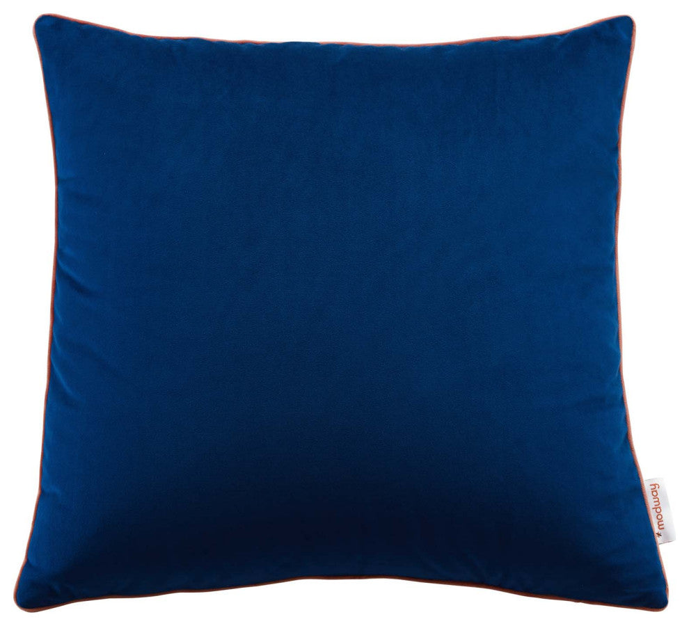 Accentuate 20" Performance Velvet Throw Pillow EEI-4700-NAV-BLO