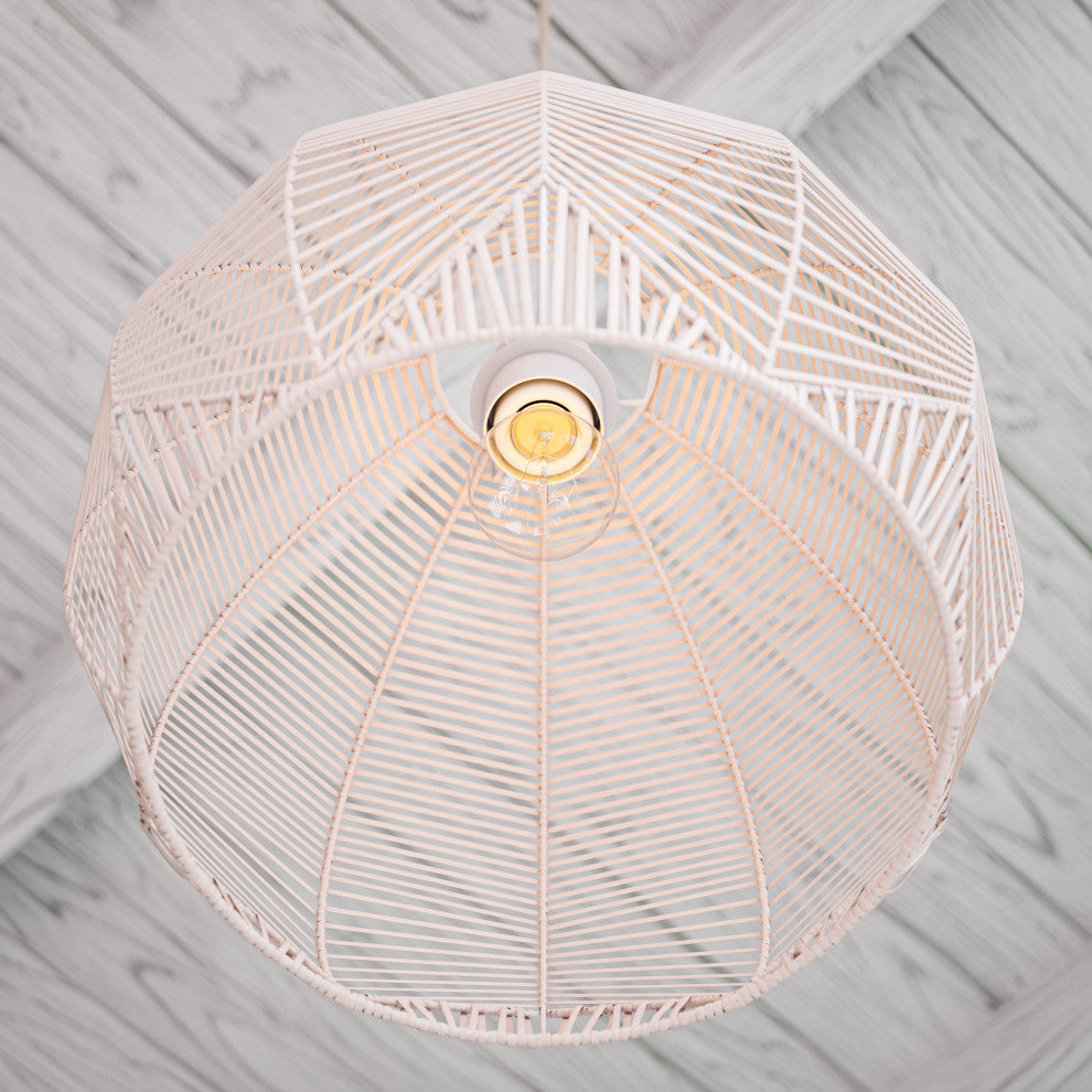 Kenroy 94179RAT 1-Light Pendant, Noel Collection, Rattan Finish
