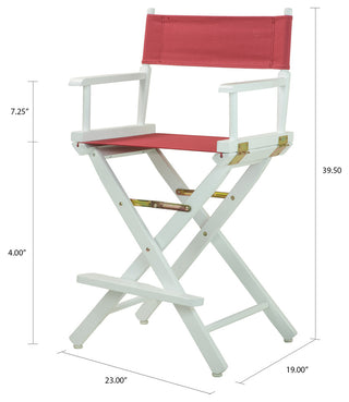 024" Director's Chair White Frame-Burgundy Canvas