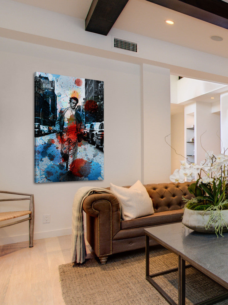 "James Dean NYC" Fine Art Canvas Print, 16"x24"