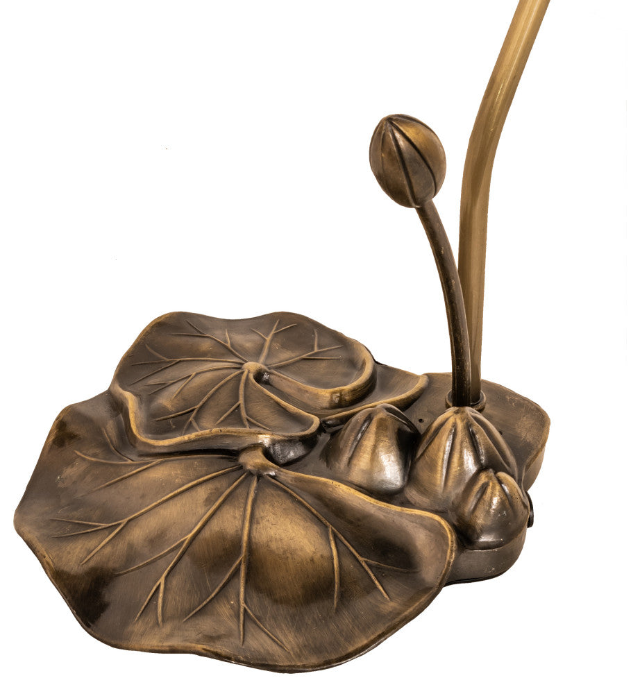 16 High Grey Pond Lily Mini Lamp