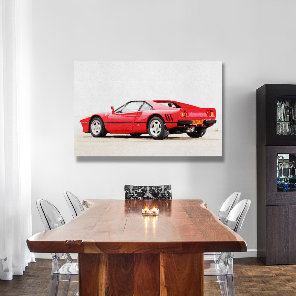 "1980 Ferrari 288 GTO Watercolor" Fine Art Print