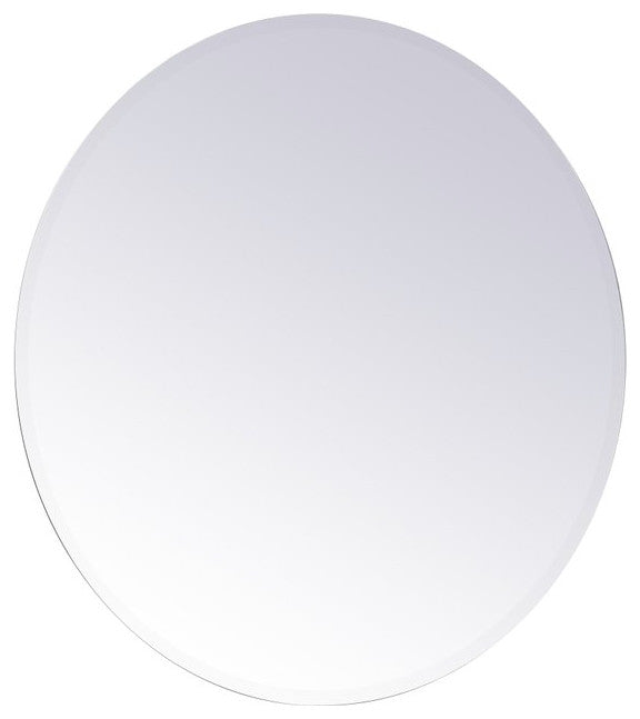 Gwen Round Mirror, 36", Clear
