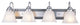 Lexington 4 Light Vanity, Brushed Nickel With White Swirl Glass