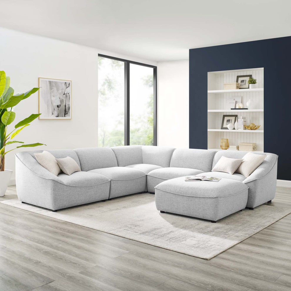 Comprise 6-Piece Sectional Sofa Light Gray