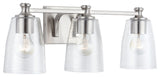 Capital Lighting 140931-506 Myles 3 Light 23"W Bathroom Vanity - Brushed Nickel