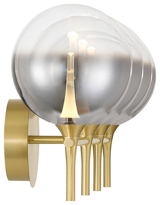 Iissa, Vanity, 4Lt, Gold, Smoked Glass