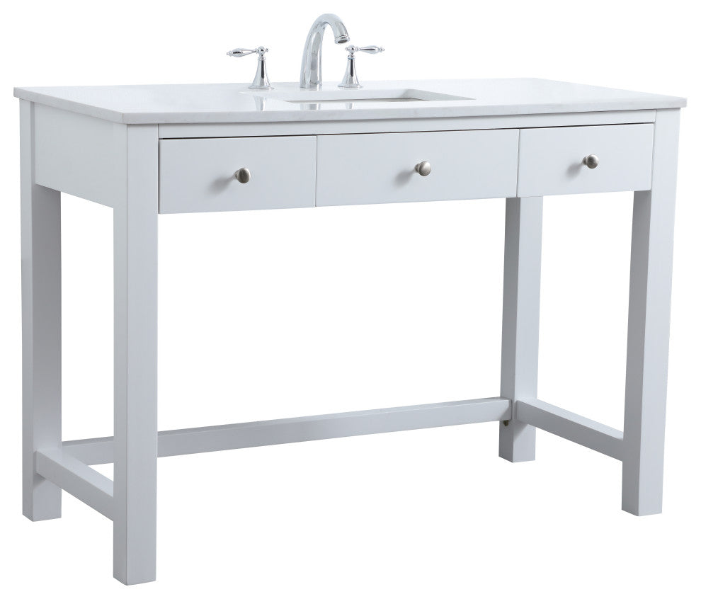 48" ADA Compliant Bathroom Vanity, White