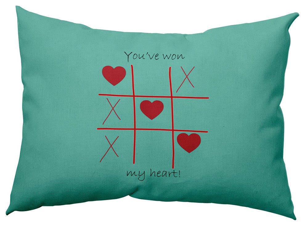You've Won My Heart Decorative Throw Pillow, Spring Green, 14"x20"