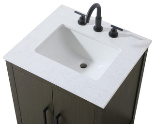 Home Living 24" Single Bathroom Vanity, Mocha Brown