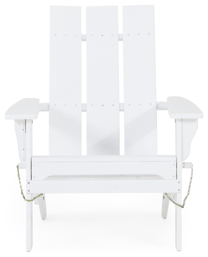 Gurekam Outdoor Foldable Adirondack Chairs, Set of 2, White