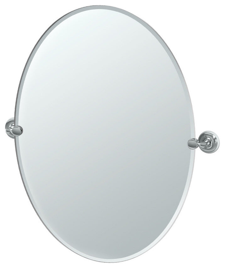 Designer II 32" Frameless Oval Mirror, Chrome