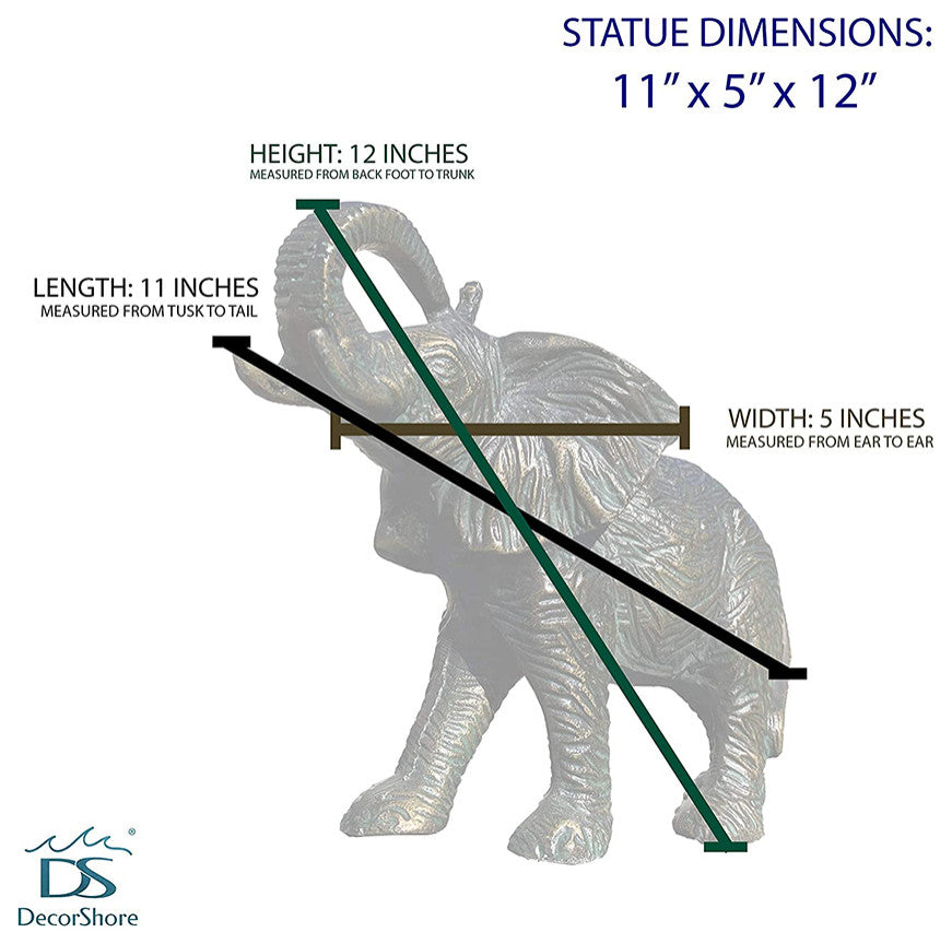 Handcrafted African Elephant Metal Statuette