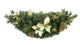 Pre-Decorated Gold Poinsettia Pine Cone and Pear Artificial Christmas Swag, 35"