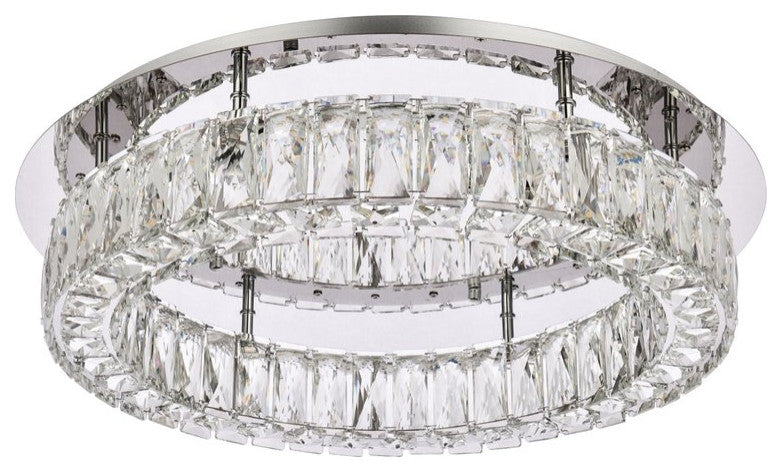 Modern Chrome 1-Light Flush Mount