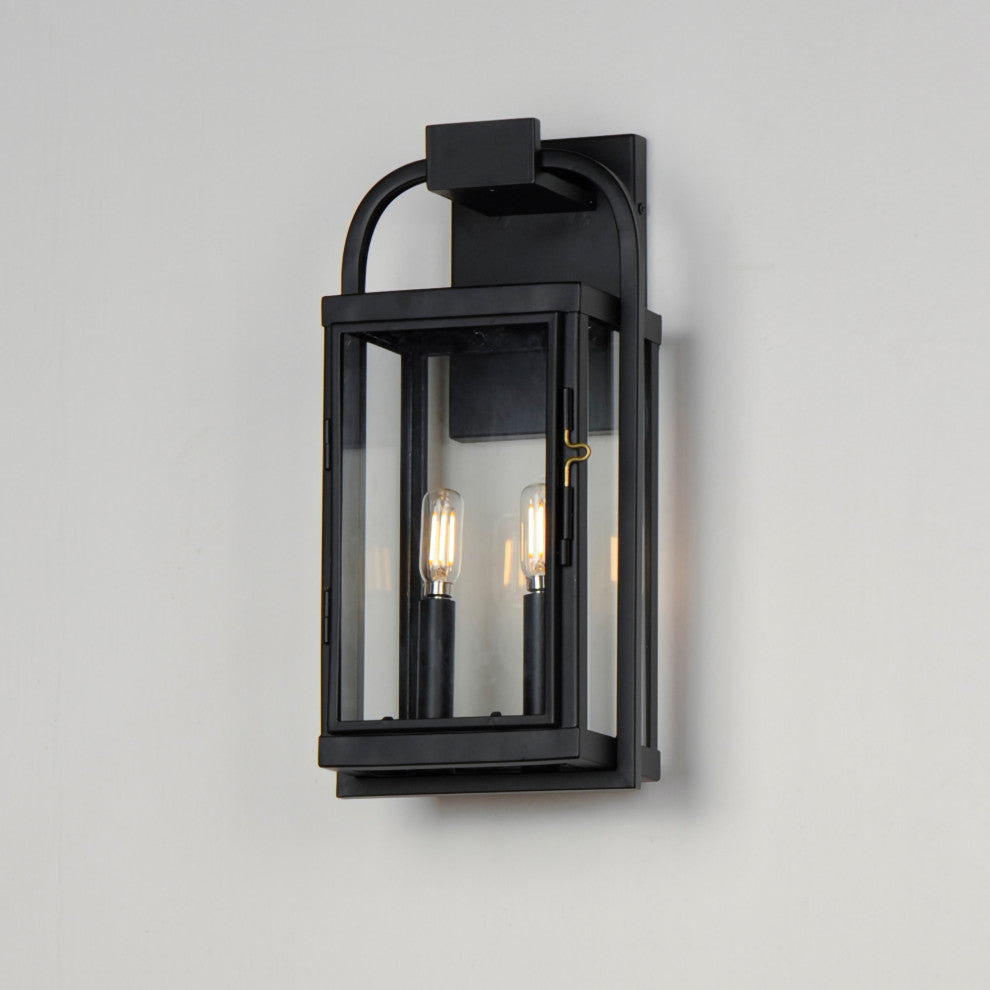 Maxim 30802 Bonham 2 Light 17" Tall Outdoor Wall Sconce - Black