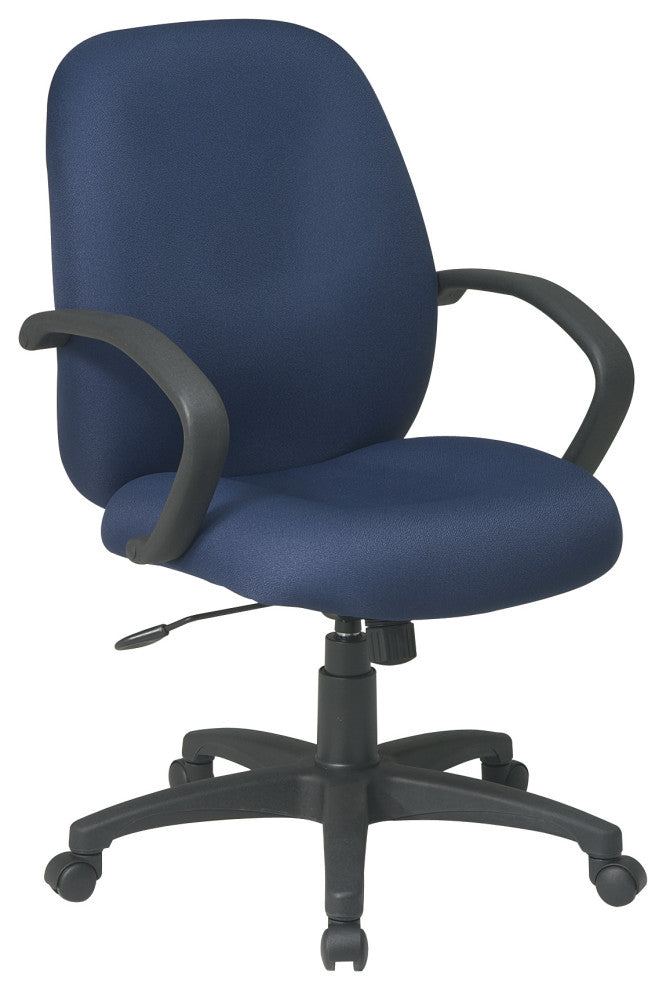 Executive Mid Back Managers Chair With Fabric Back